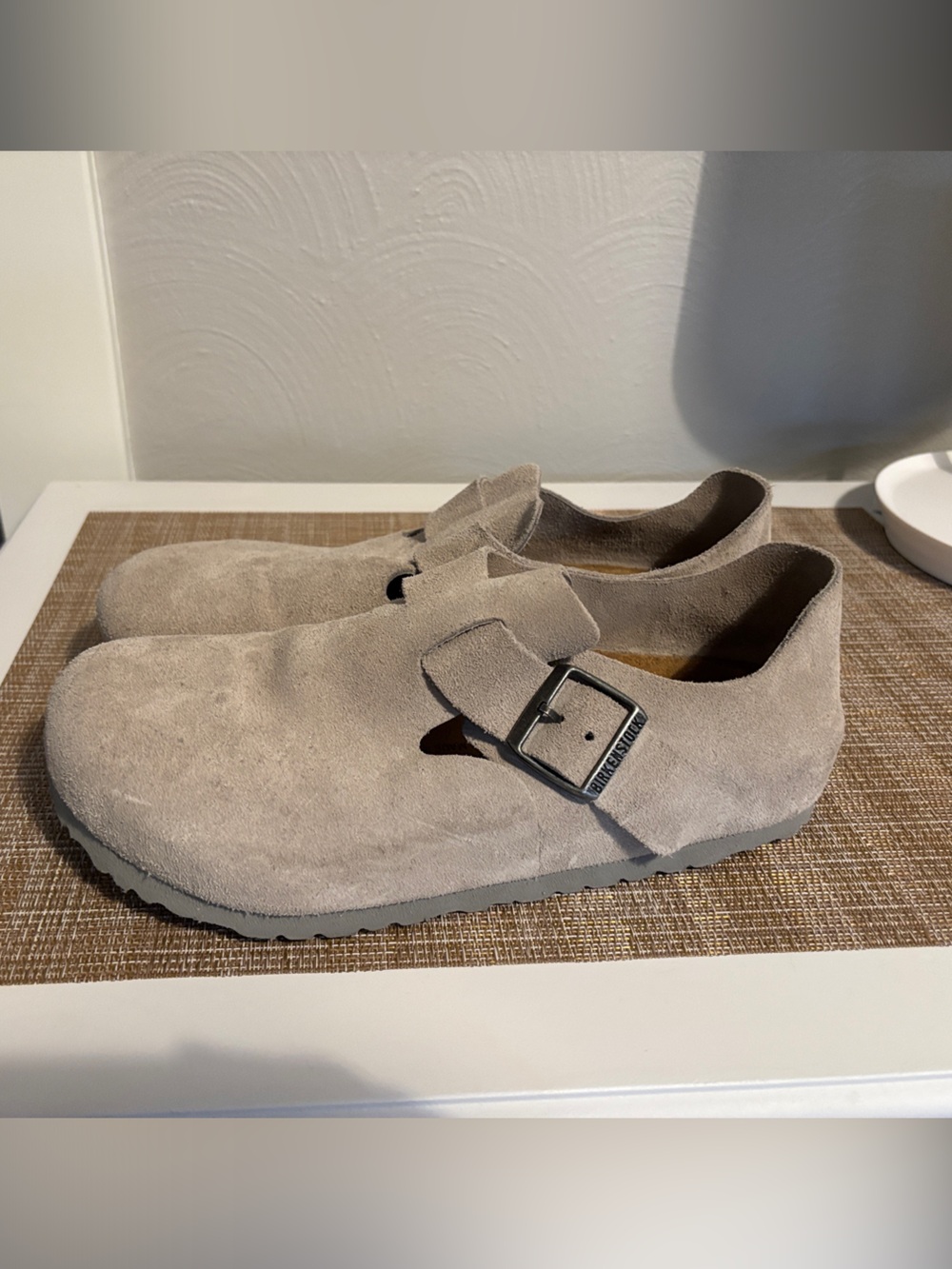 Birkenstock Women’s Size 41 Suede Mary Jane Shoes in Gray